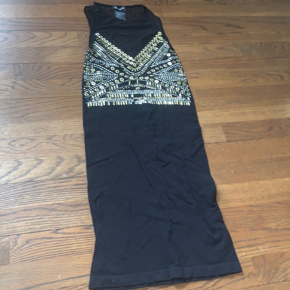 Mini beaded detail bodycon dress